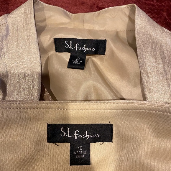 S.L. Champagne dress & Jacket. Size 10 - Picture 5 of 5
